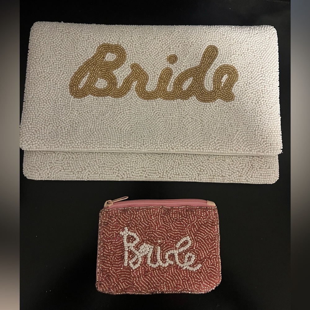 Bride clutch and change purse